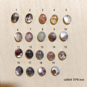 Quartz garden calibré 10*8mm (au choix)